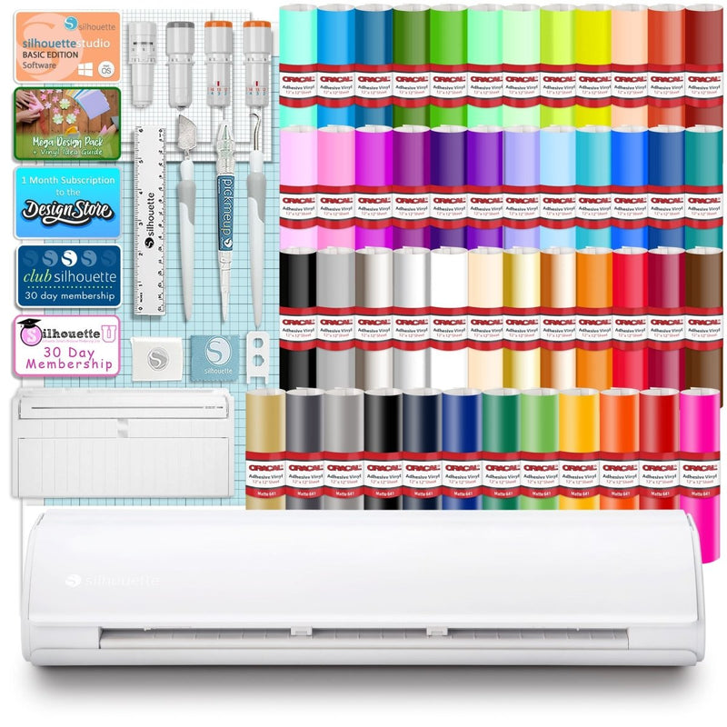 Silhouette Cameo 5 PLUS w/ 64 Oracal Vinyl Sheets, Blades, Tools, Guides - Swing Design1