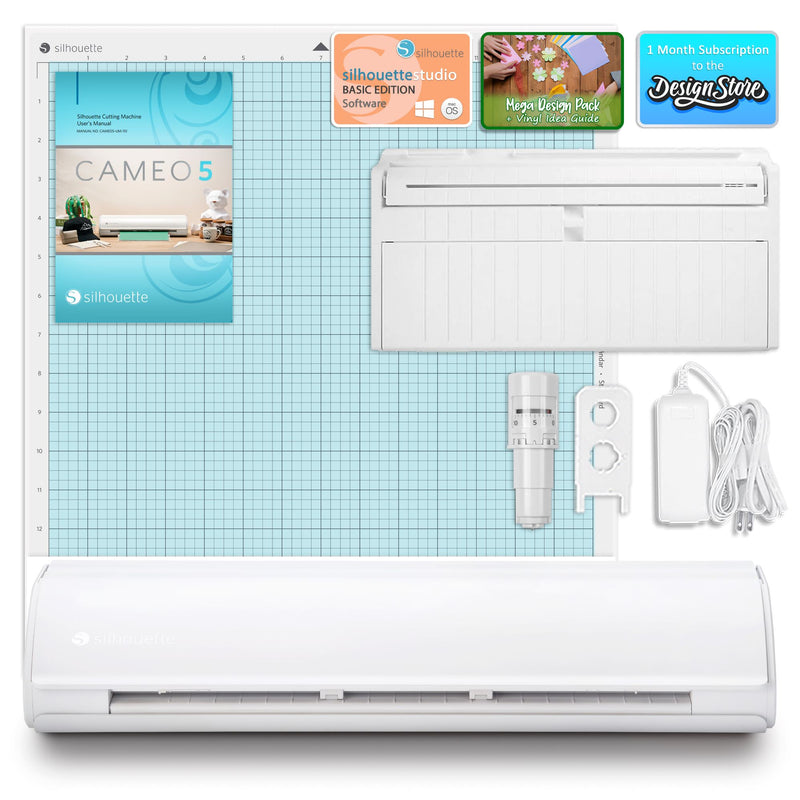 Silhouette Cameo 5 PLUS w/ 8-in-1 Turquoise Heat Press & Siser HTV Silhouette Bundle Silhouette
