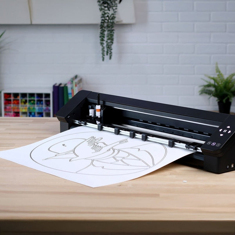 Silhouette Cameo 5 PRO MK-II with Oracal 651 24" Wide Vinyl Rolls & Stand - Swing Design