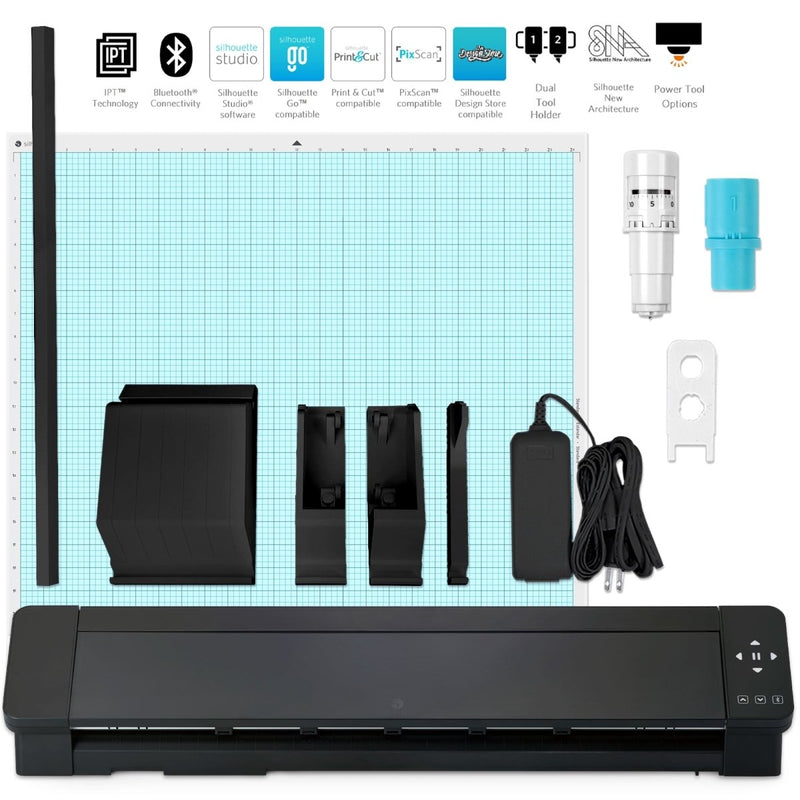 Silhouette Cameo 5 PRO MK-II with Oracal 651 24" Wide Vinyl Rolls & Stand - Swing Design