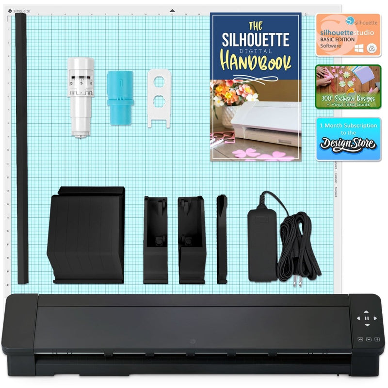 Silhouette Cameo 5 PRO MK-II with Oracal 651 24" Wide Vinyl Rolls & Stand - Swing Design