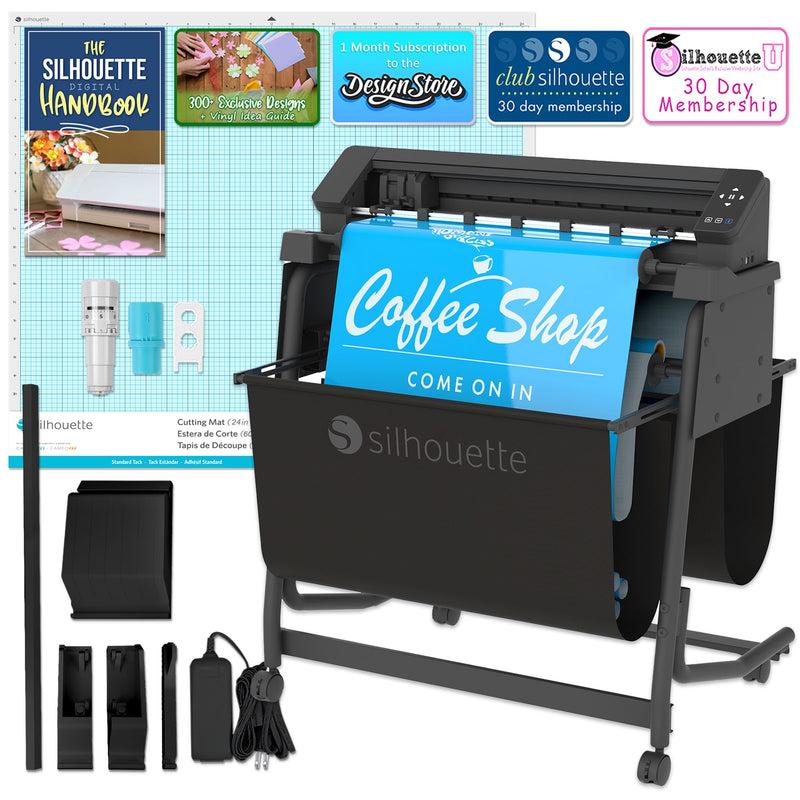 Silhouette Cameo 5 PRO MK-II 24in Vinyl Cutter with Stand & Catch Baskets Silhouette Bundle Silhouette