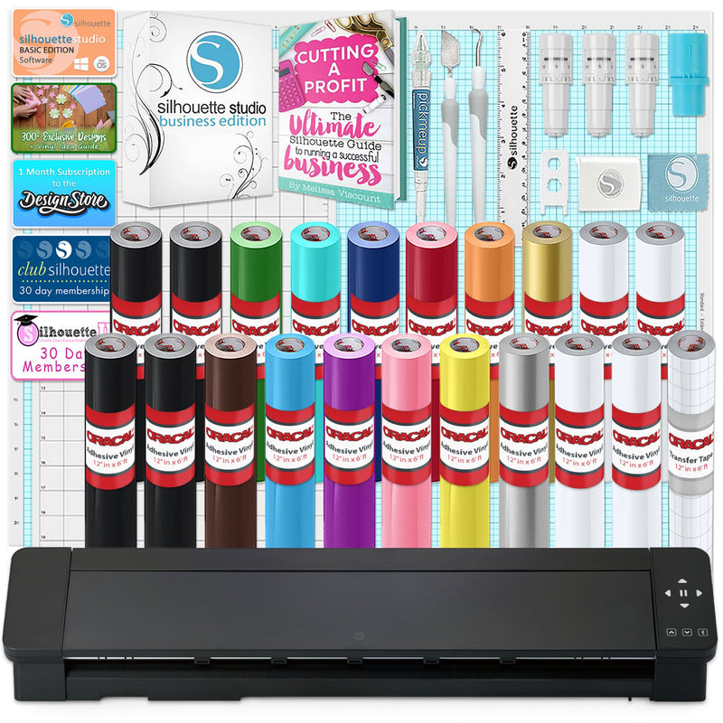 Silhouette Cameo 5 PRO MK-II Business Bundle w/ Oracal Vinyl, Guides, Software, Tools Silhouette Bundle Silhouette