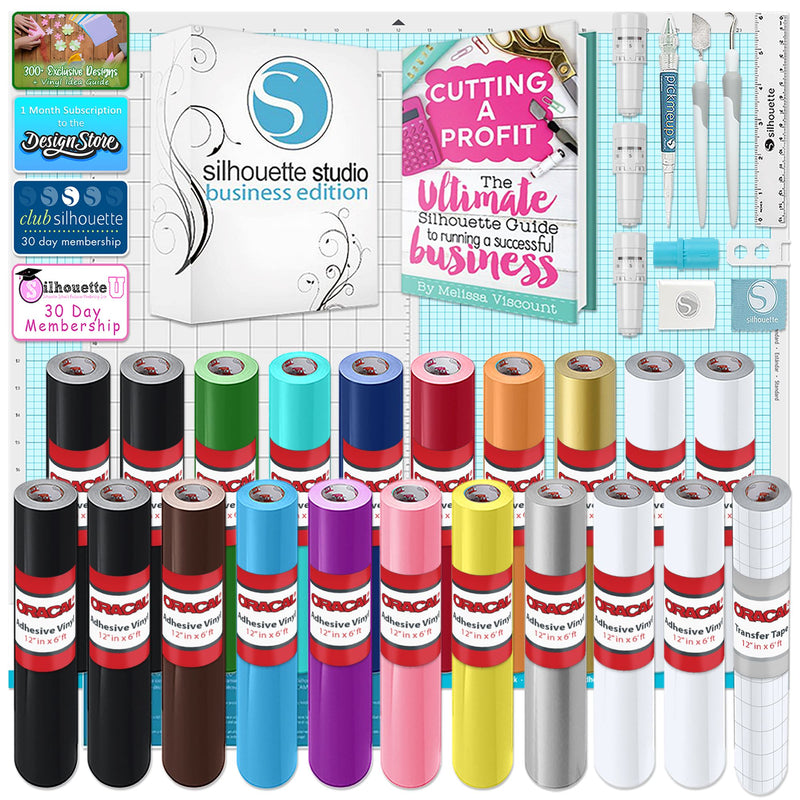 Silhouette Cameo 5 PRO MK-II Business Bundle w/ Oracal Vinyl, Guides, Software, Tools Silhouette Bundle Silhouette