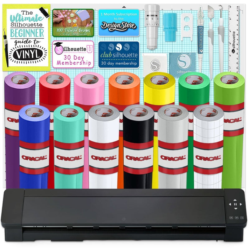Silhouette Cameo 5 PRO MK-II with Oracal 651 24" Wide Vinyl Rolls & Stand - Swing Design
