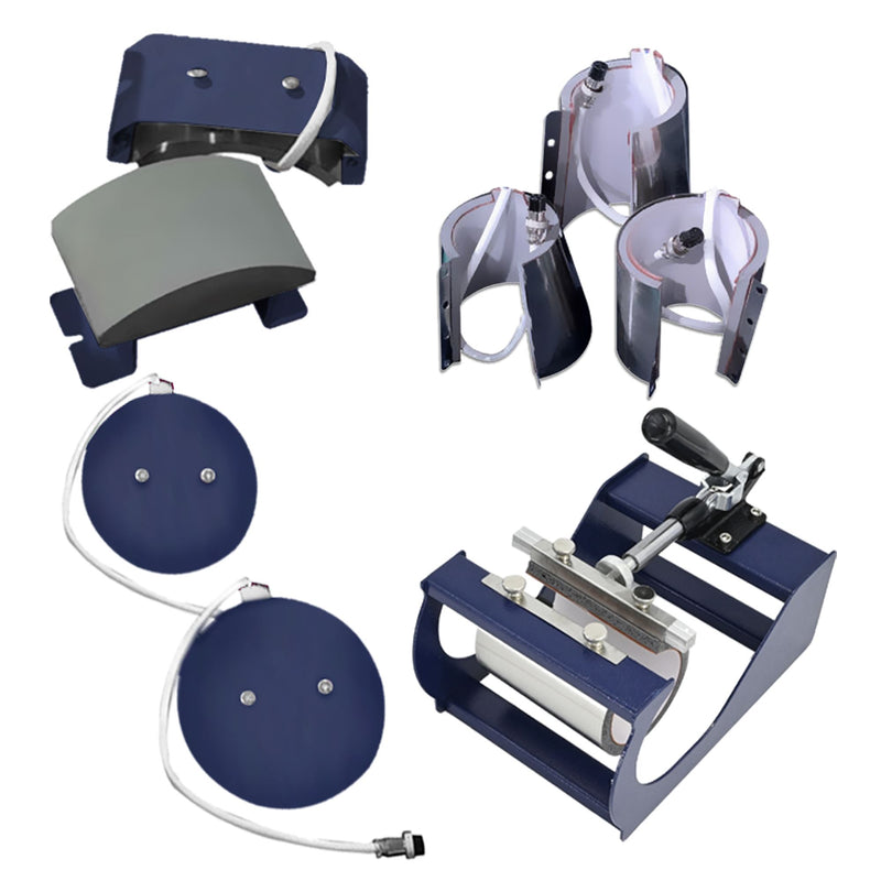 Silhouette Cameo 5 PRO MK-II with 8-in-1 Navy Heat Press & Siser HTV Silhouette Bundle Silhouette