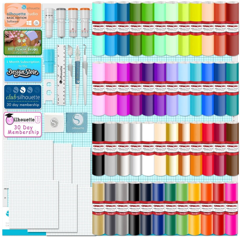 Silhouette Cameo PRO MK-II w/ 64 Oracal Vinyl Sheets, Blades, Tools, Guides - Swing Design6
