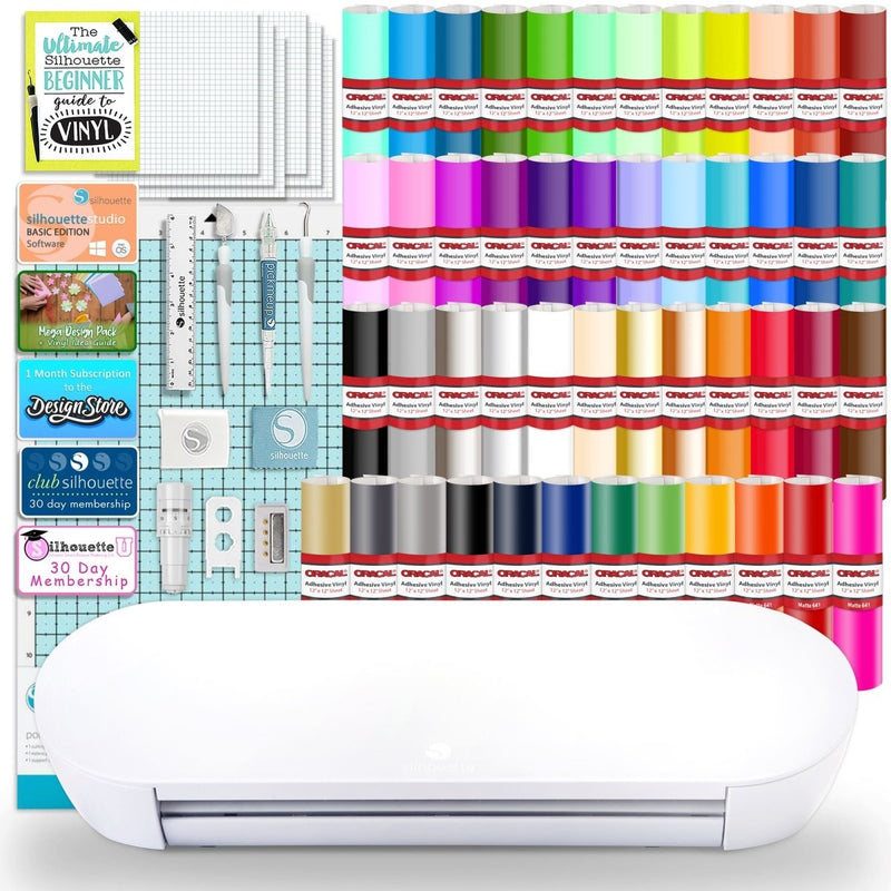 Silhouette Portrait 4 w/ 64 Oracal Vinyl Sheets, Tools, Guides, and More - Swing Design1