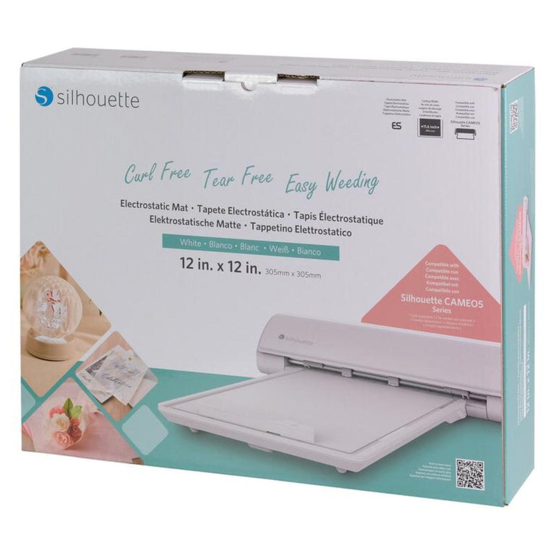 Silhouette White Cameo 5 PLUS with Electrostatic Grip Mat Attachment Silhouette Bundle Silhouette