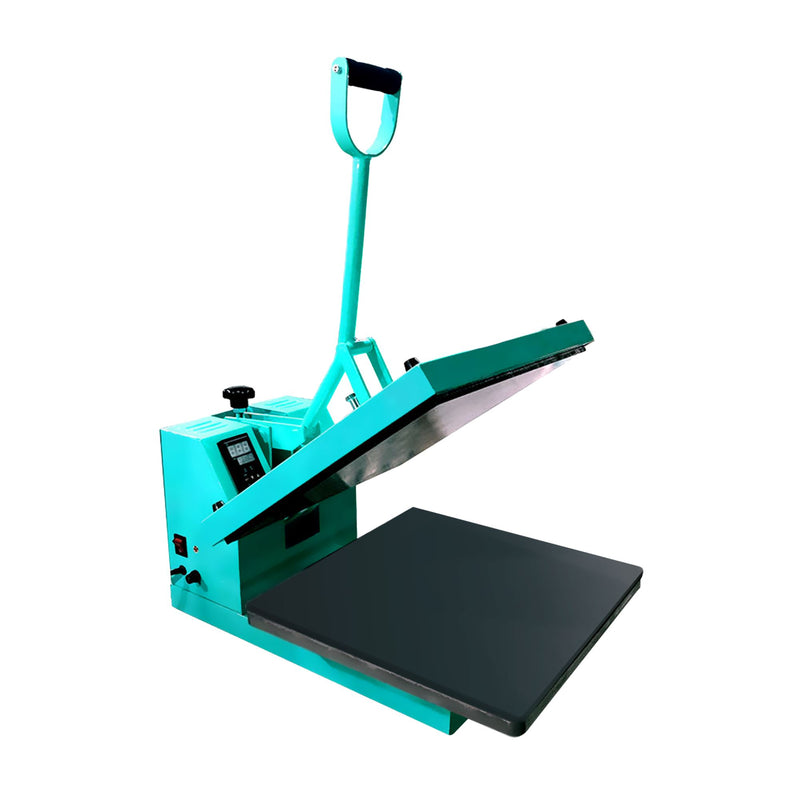 Silhouette White Cameo 5 w/ 15" x 15" Turquoise Heat Press & Siser HTV Silhouette Bundle Silhouette