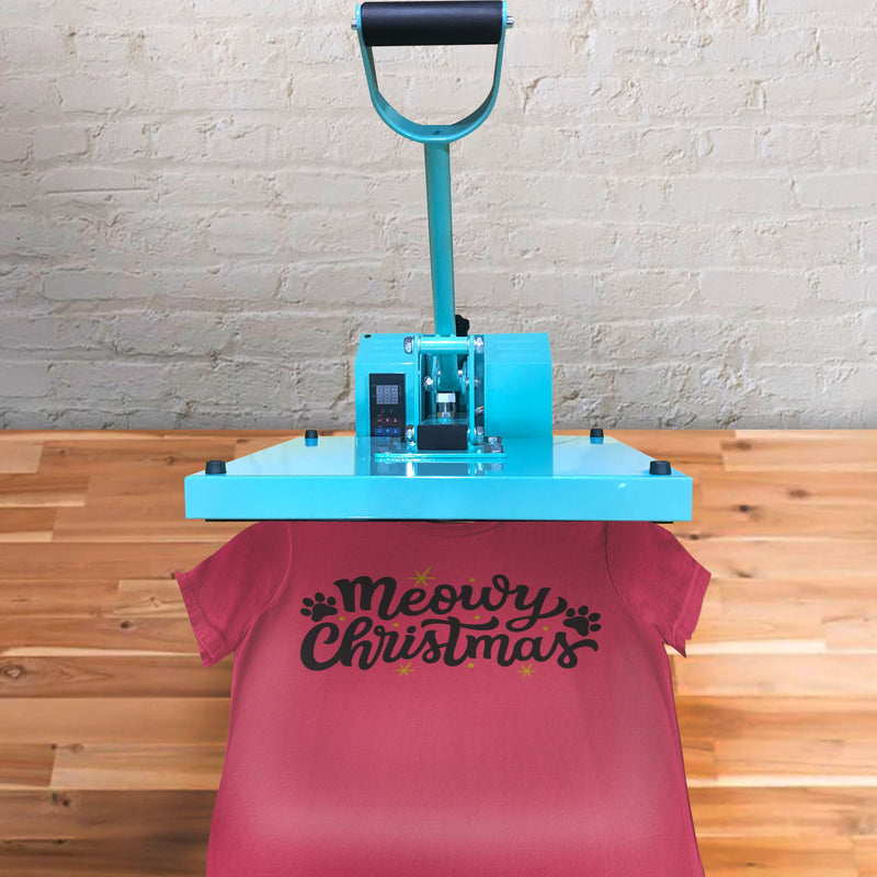 Silhouette White Cameo 5 w/ 15" x 15" Turquoise Heat Press & Siser HTV Silhouette Bundle Silhouette