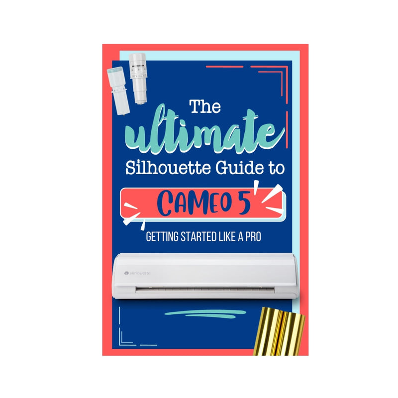 Silhouette White Cameo 5 w/ 8-in-1 Turquoise Heat Press & Siser HTV Silhouette Bundle Silhouette