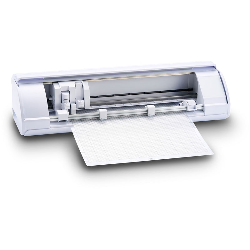 Silhouette White Cameo 5α Alpha w/ 15" x 15" Turquoise Heat Press & Siser HTV Silhouette Bundle Silhouette