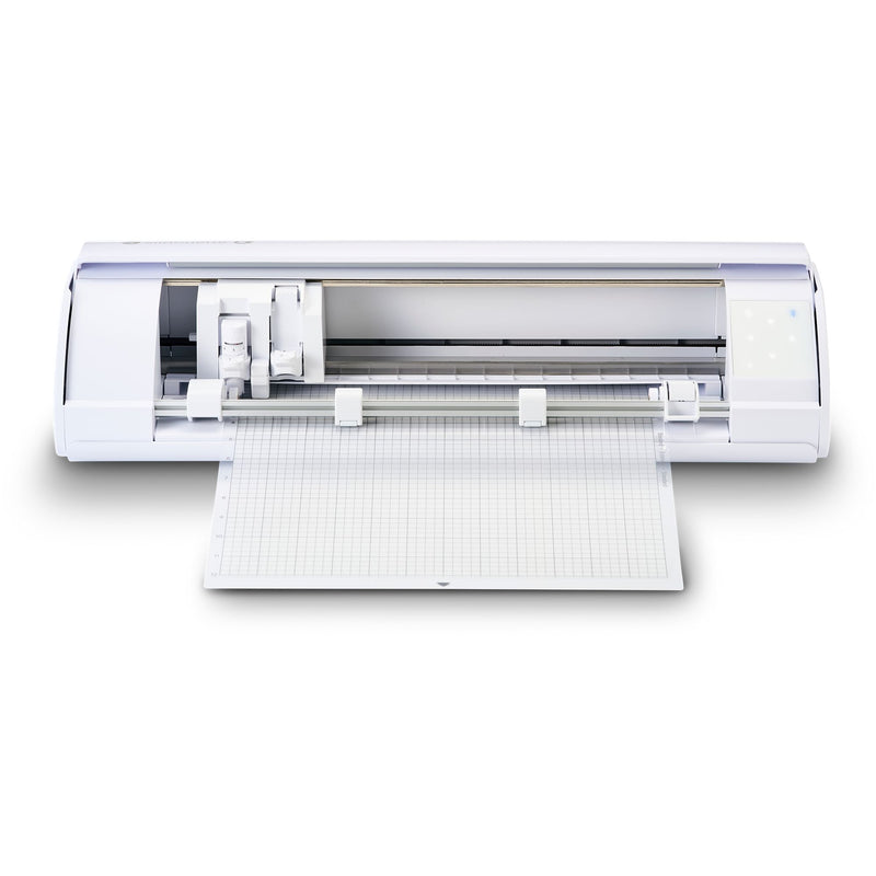 Silhouette White Cameo 5α Alpha w/ 8-in-1 Navy Heat Press & Siser HTV Silhouette Bundle Silhouette