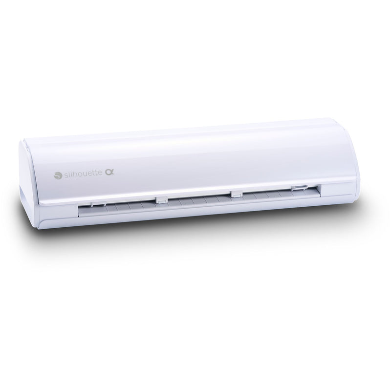 Silhouette White Cameo 5α Alpha w/ 8-in-1 Navy Heat Press & Siser HTV Silhouette Bundle Silhouette
