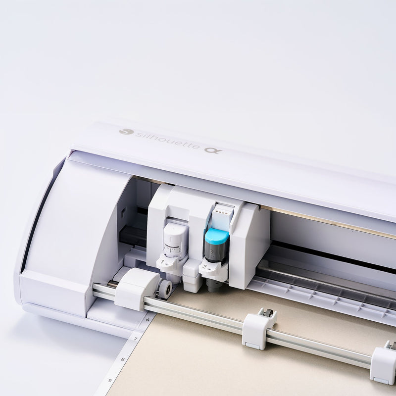 Silhouette White Cameo 5α Alpha w/ Deluxe Blade & Tool Pack, Mat Pack, Guides Silhouette Bundle Silhouette
