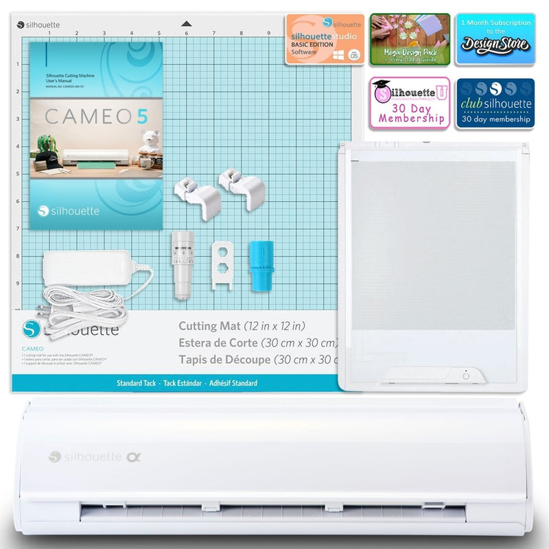 Silhouette White Cameo 5α Alpha with Electrostatic Grip Mat Attachment - Swing Design1