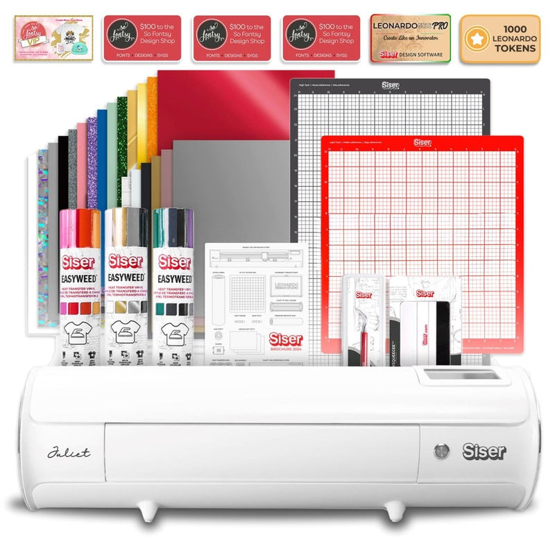 Siser Juliet 12" Vinyl Cutter HTV Starter Bundle - Swing Design1