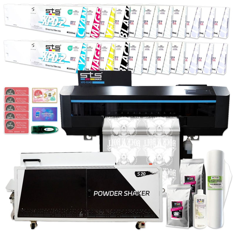 STS XPD-924D Direct to Film (DTF) Printer & Shaker Bundle - 24" Swing Design 1