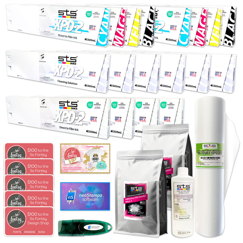 STS XPD-924D Direct to Film (DTF) Printer & Shaker Bundle - 24" DTF Bundles STS Inks