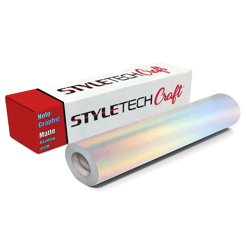 Styletech 841M Printable Matte Rainbow Holographic Vinyl - 20" x 30 FT - Swing Design1