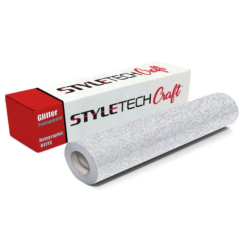 Styletech 841TG Printable Holographic Transparent Glitter Vinyl - 20 x 150 FT Vinyl StyleTech