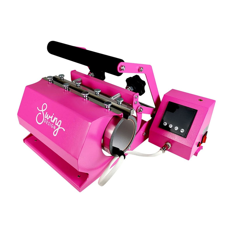 Swing Design 15" x 15" 8-in-1 Heat Press with 30oz Tumbler Press - Pink - Swing Design13