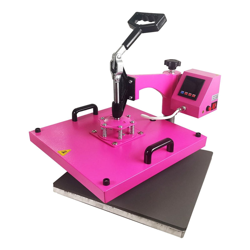 Swing Design 15" x 15" 8-in-1 Heat Press with 30oz Tumbler Press - Pink - Swing Design8