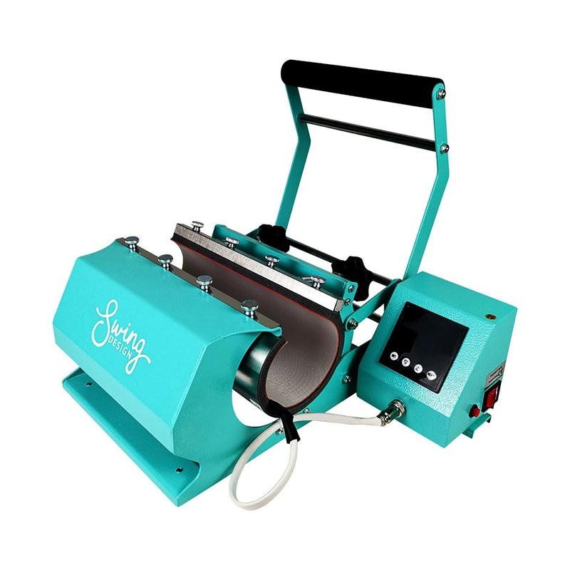 Swing Design 15" x 15" 8-in-1 Heat Press with 30oz Tumbler Press - Turquoise - Swing Design5