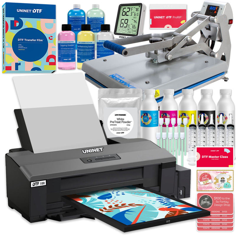 Uninet 100 Direct To Film (DTF) A3+ Sheet Printer, Training & Supplies & Heat Press DTF Bundles UniNET