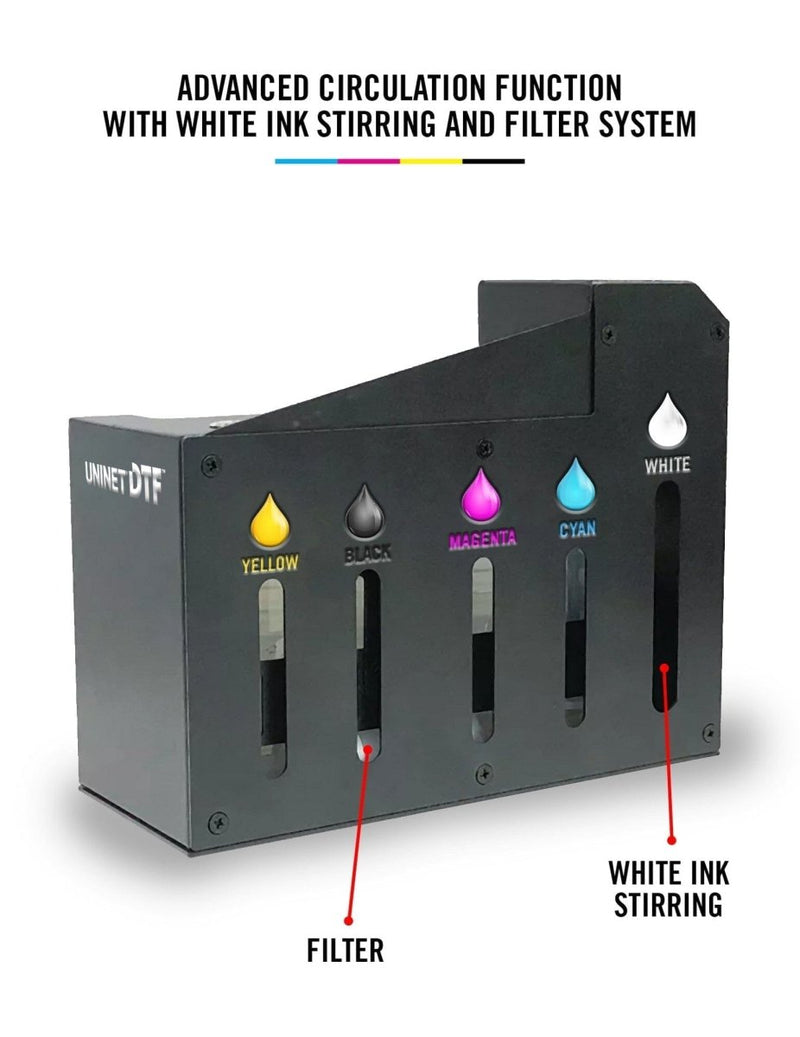 Uninet 100 DTF A3+ Sheet Printer, Training, Supplies, A3+ Oven w/ Purifier - Swing Design