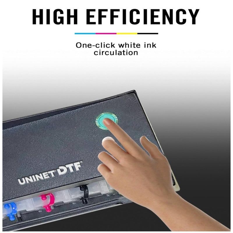 Uninet 100 DTF A3+ Sheet Printer, Training, Supplies, A3+ Oven w/ Purifier - Swing Design