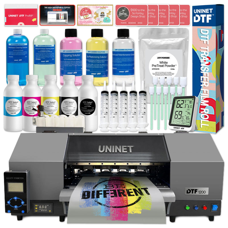 Uninet 1200 Dual Head Direct To Film (DTF) A3+ Printer & Training - 13" DTF Bundles UniNET