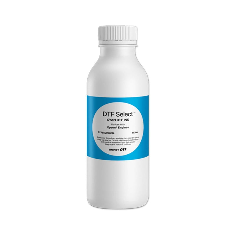 Uninet 1200 Select Direct to Film (DTF) Cyan Ink - 1 Liter - Swing Design1