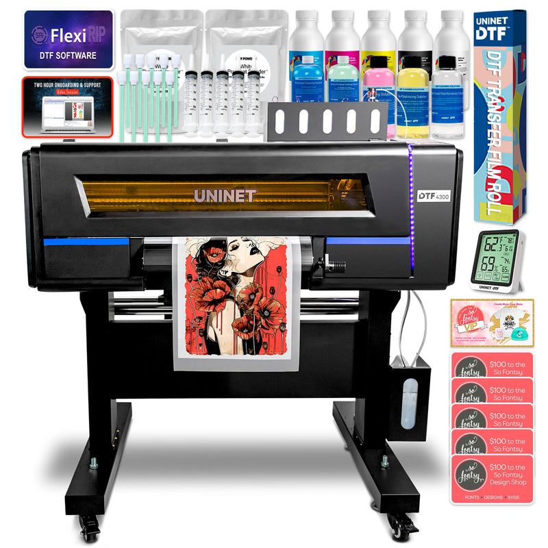 Uninet 4300 Direct To Film (DTF) 17" Roll Printer, Training & Slim Shaker Bundle DTF Bundles UniNET