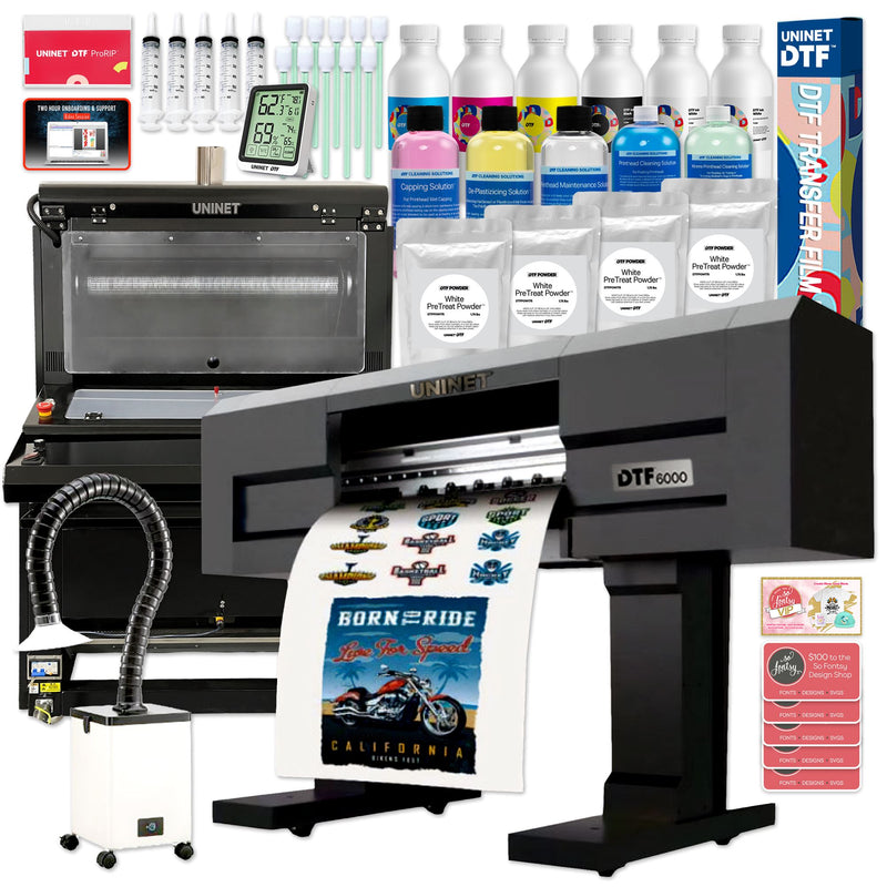 Uninet 6000 Direct To Film (DTF) Quad Head Roll Printer, Slim Shaker & Training - 24" DTF Bundles UniNET