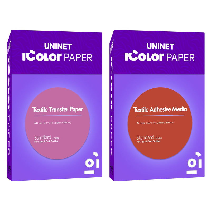 Uninet IColor 340 Apparel PLUS Transfer Printer w/ Hotronix Heat Press & Media Uninet Bundle UniNET