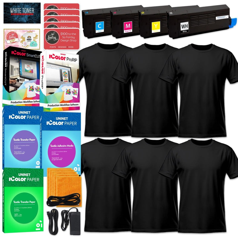Uninet IColor 340 Apparel PLUS Transfer Printer with Waterslide Decal Bundle - Swing Design2