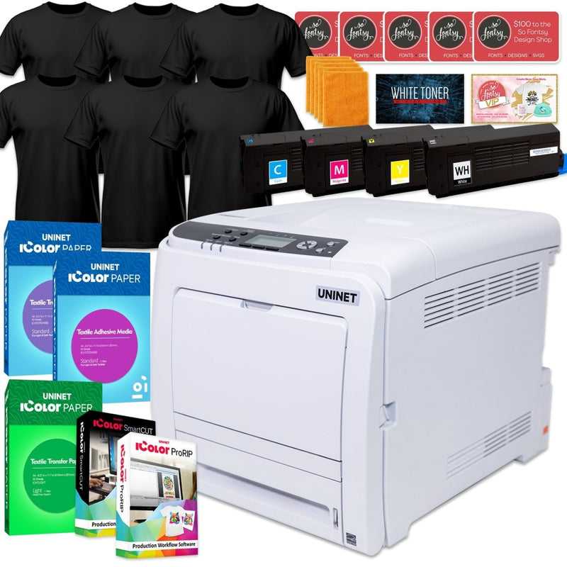 Uninet IColor 340 Apparel PLUS Transfer Printer with Waterslide Decal Bundle - Swing Design3