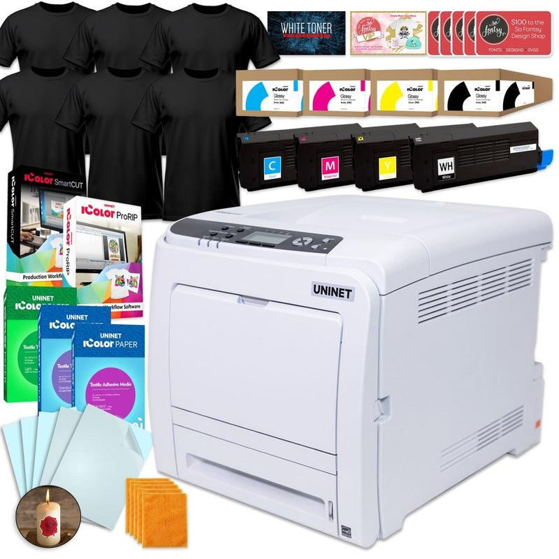 Uninet IColor 340 Apparel PLUS Transfer Printer with Waterslide Decal Bundle - Swing Design1