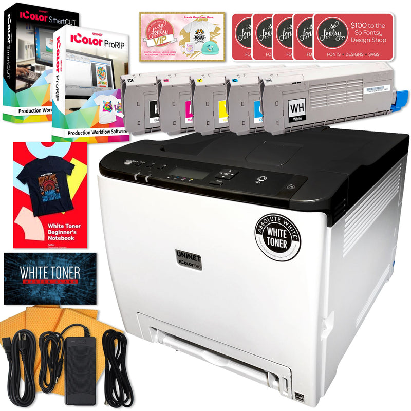 Uninet IColor 560 Digital Color & White Transfer Printer w/ $1044 Software Uninet Bundle UniNET