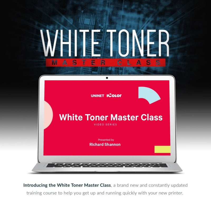 Uninet IColor 650 White Transfer Printer Double Toner Bundle, $1044 Software - Swing Design