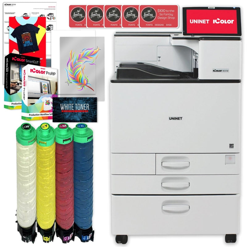 Uninet IColor 800W PRO Digital White Transfer Printer w/ $1044 Software - Swing Design1