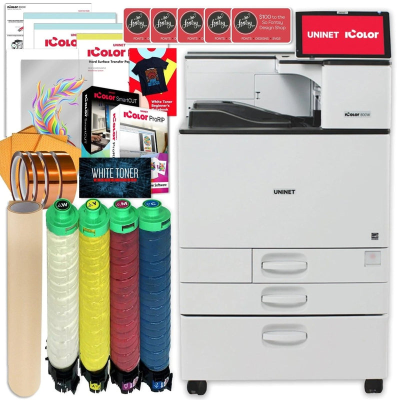 Uninet IColor 800W PRO Transfer Printer w/ Textile Bundle & $1044 Software - Swing Design1