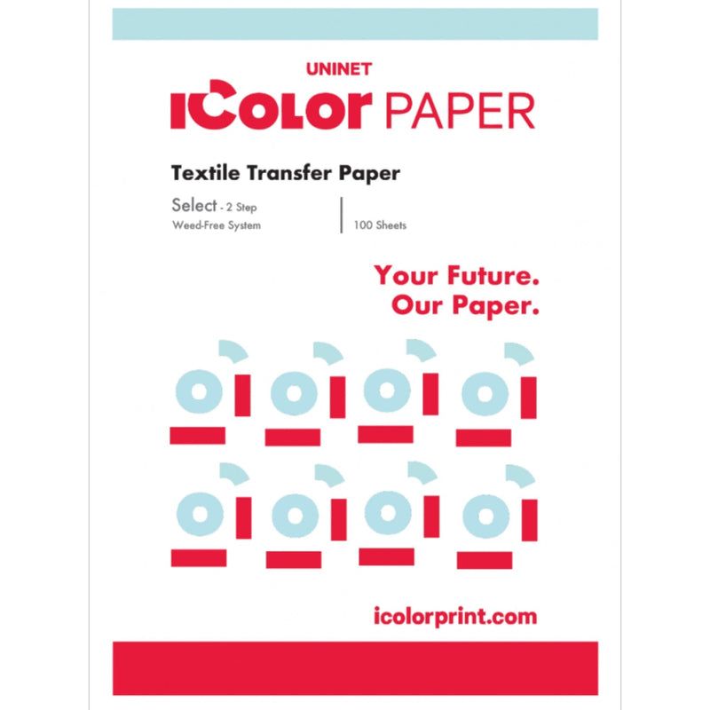 Uninet Select 2 Step Transfer & Adhesive Paper Kit 11.7" x 16.5" – 100 Pack Sublimation Bundle UniNET