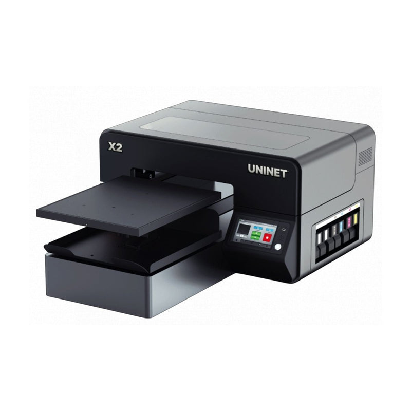 Uninet X2 DTG & DTF Combo Printer with Geo Knight Heat Press - Swing Design2
