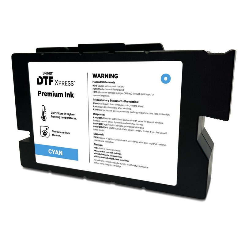 Uninet Xpress Direct To Film (DTF) Ink Cartridge 200 ml - Cyan Swing Design 2