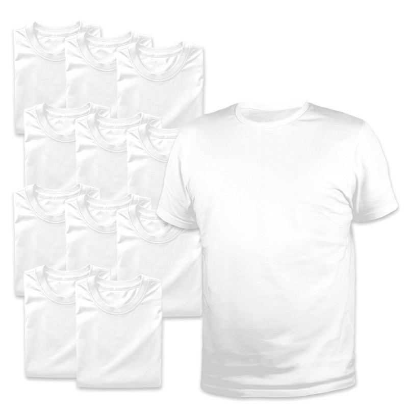 UxPrint 12 Pack 100% Cotton White T-Shirts - Medium DTF Image Armor