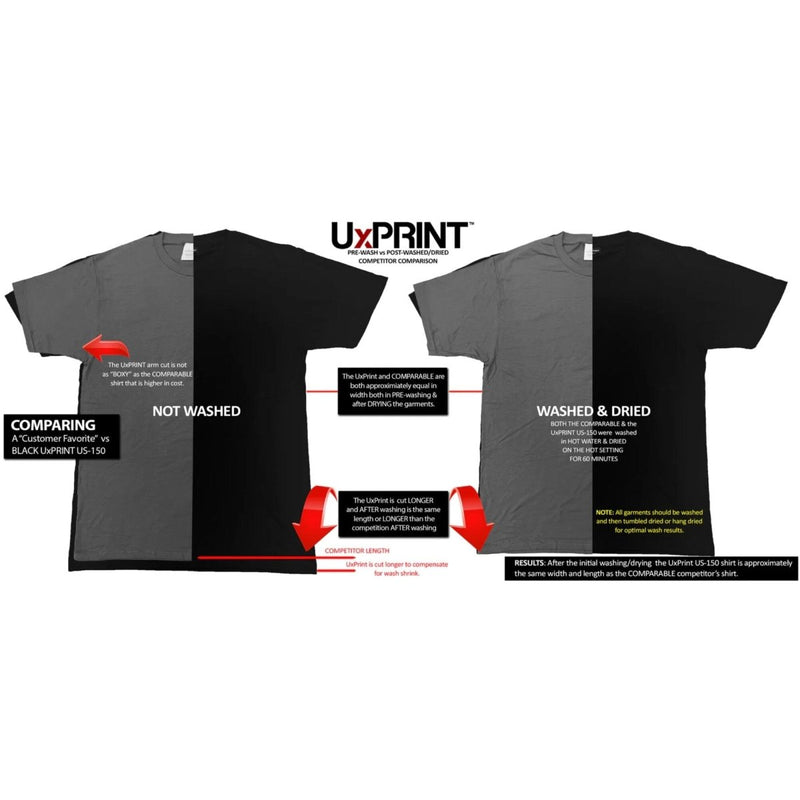 UxPrint 100% Cotton Black T-Shirt - Extra Large - Swing Design