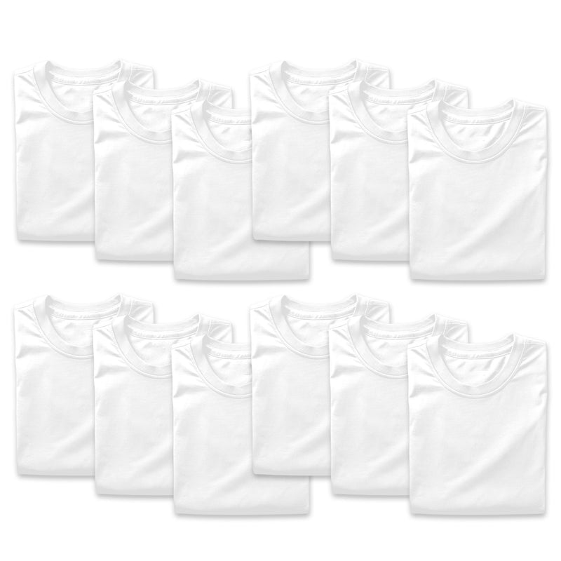 UxPrint White 100% Cotton T-Shirts 12 Pack - Large DTF Image Armor